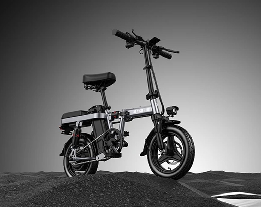 ENGWE T14 Folding Electric Bicycle 14 Inch Tire 250W Brushless Motor 48V 10Ah Battery 25km/h Max Speed - Grey