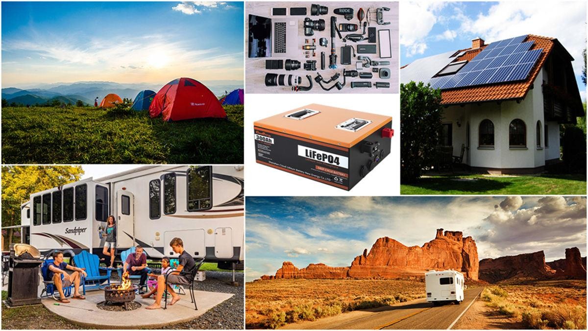 Cloudenergy 12V 300Ah LiFePO4 Battery Pack Backup Power 3840Wh Energy 6000 Cycles Built-in 100A BMS
