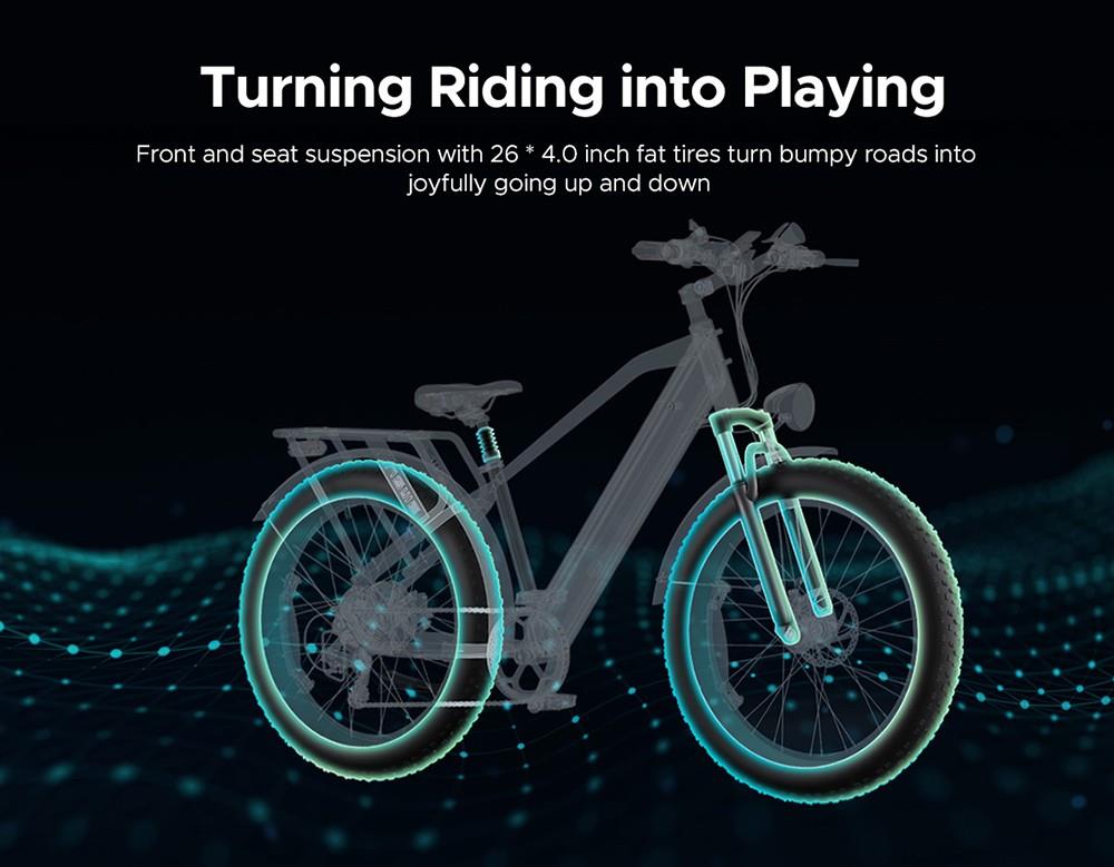 ENGWE E26 Electric Bike  48V 16AH Battery 250W Motor Mountain Bike Shimano 7-Speed Gear 140km Max Range