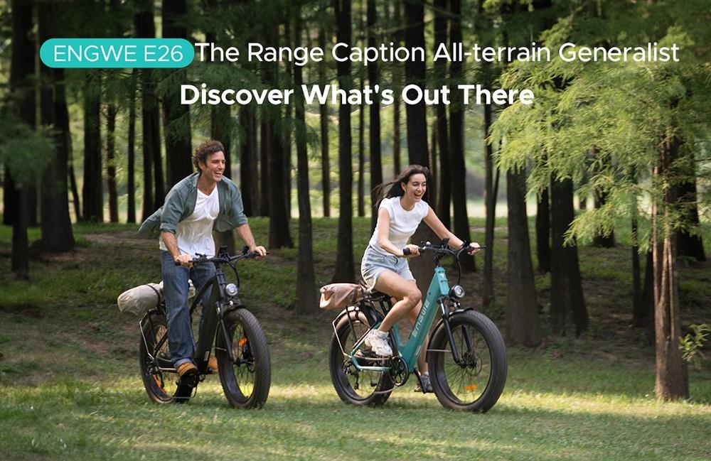 ENGWE E26 Electric Bike  48V 16AH Battery 250W Motor Mountain Bike Shimano 7-Speed Gear 140km Max Range