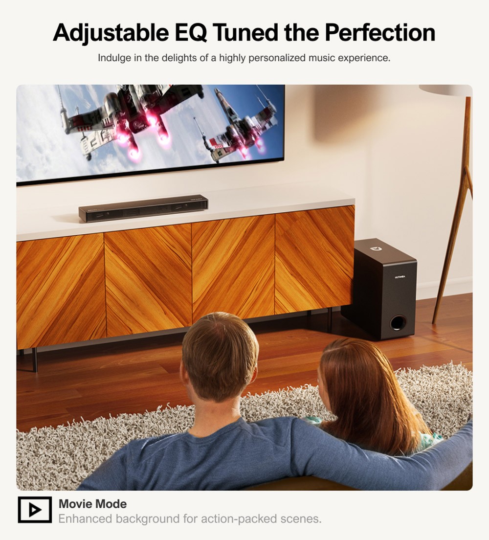 Ultimea Nova S50 Soundbar 3 Speakers 3D Surround Sound 2 1 Channel Speaker