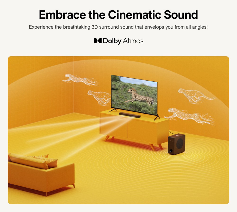 Ultimea Nova S50 Soundbar 3 Speakers 3D Surround Sound 2 1 Channel Speaker