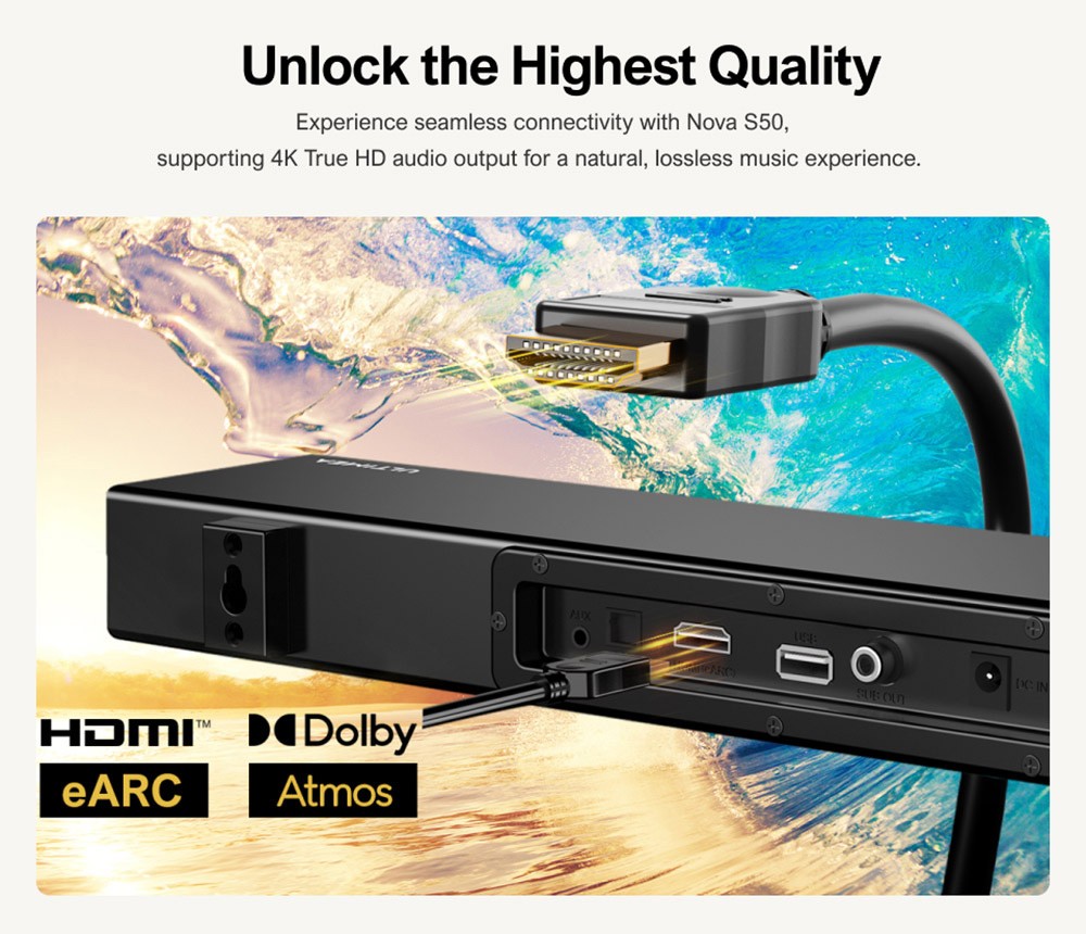 Ultimea Nova S50 Soundbar 3 Speakers 3D Surround Sound 2 1 Channel Speaker