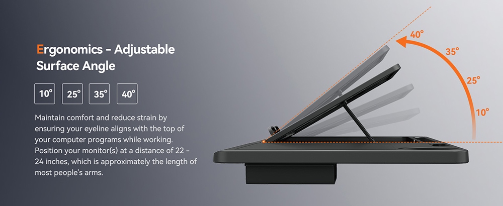 NEWTRAL LAPD Detachable Workstation Desktop for MAGICH002/MAGICH-BP/MAGICH-BPRO、NT001/NT002 Ergonomic Chair - Black