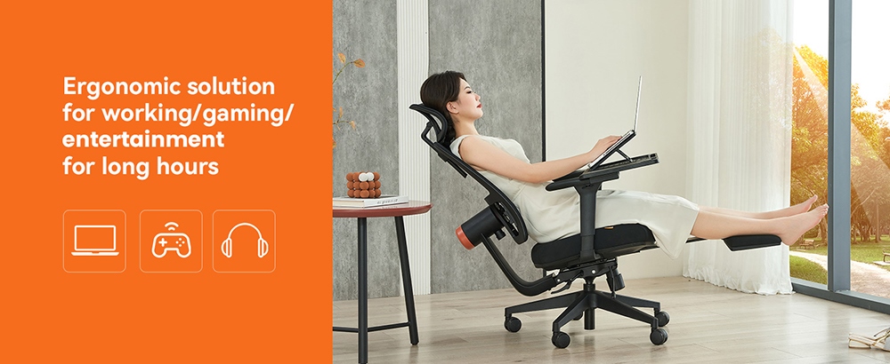 NEWTRAL LAPD Detachable Workstation Desktop for MAGICH002/MAGICH-BP/MAGICH-BPRO、NT001/NT002 Ergonomic Chair - Black