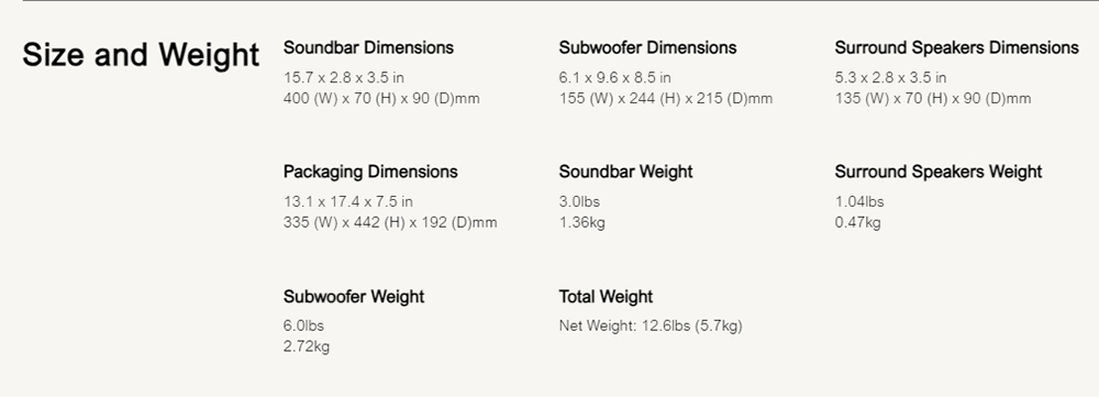 Ultimea Poseidon D60 Soundbar Subwoofer Speaker Kit Dolby Atmos 5 1 Adjustable Surround Level Multiple Modes