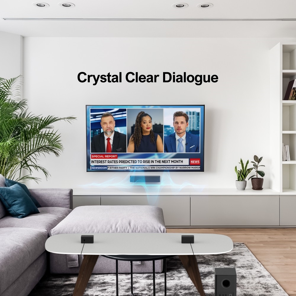 Ultimea Poseidon D60 Soundbar Subwoofer Speaker Kit Dolby Atmos 5 1 Adjustable Surround Level Multiple Modes