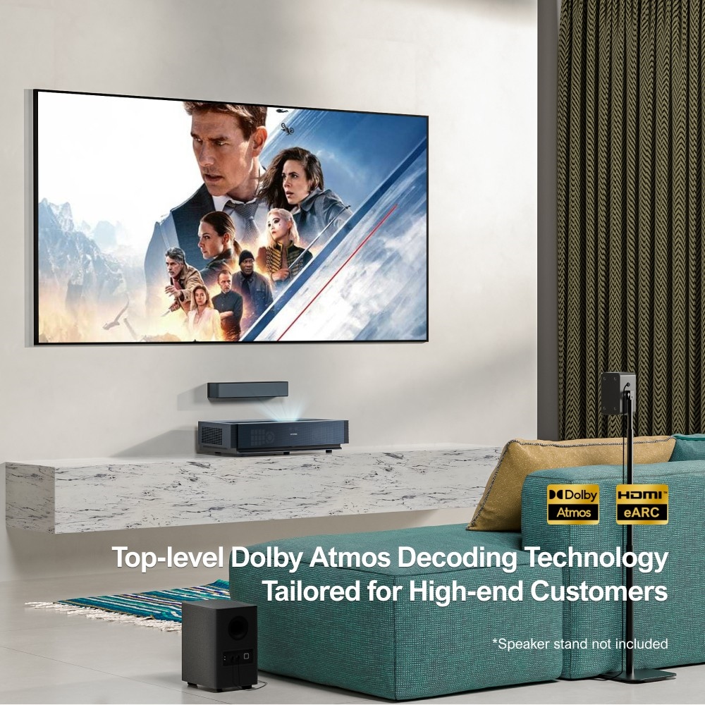 Ultimea Poseidon D60 Soundbar Subwoofer Speaker Kit Dolby Atmos 5 1 Adjustable Surround Level Multiple Modes