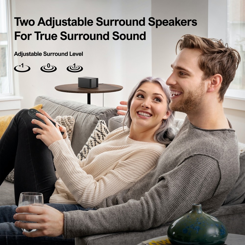 Ultimea Poseidon D60 Soundbar Subwoofer Speaker Kit Dolby Atmos 5 1 Adjustable Surround Level Multiple Modes