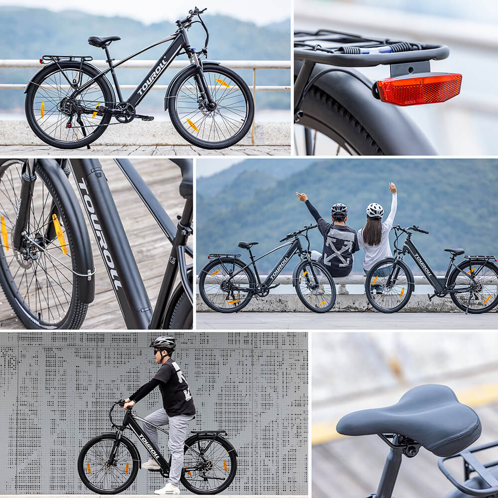 Touroll J1 Trekking Bike with 250W Motor  27 5in Wheels  561 6Wh Battery  100km Range  Mechanical Disc Brake