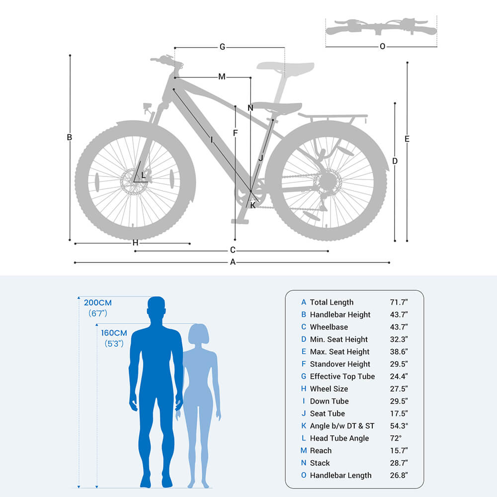 Touroll J1 Trekking Bike with 250W Motor  27 5in Wheels  561 6Wh Battery  100km Range  Mechanical Disc Brake
