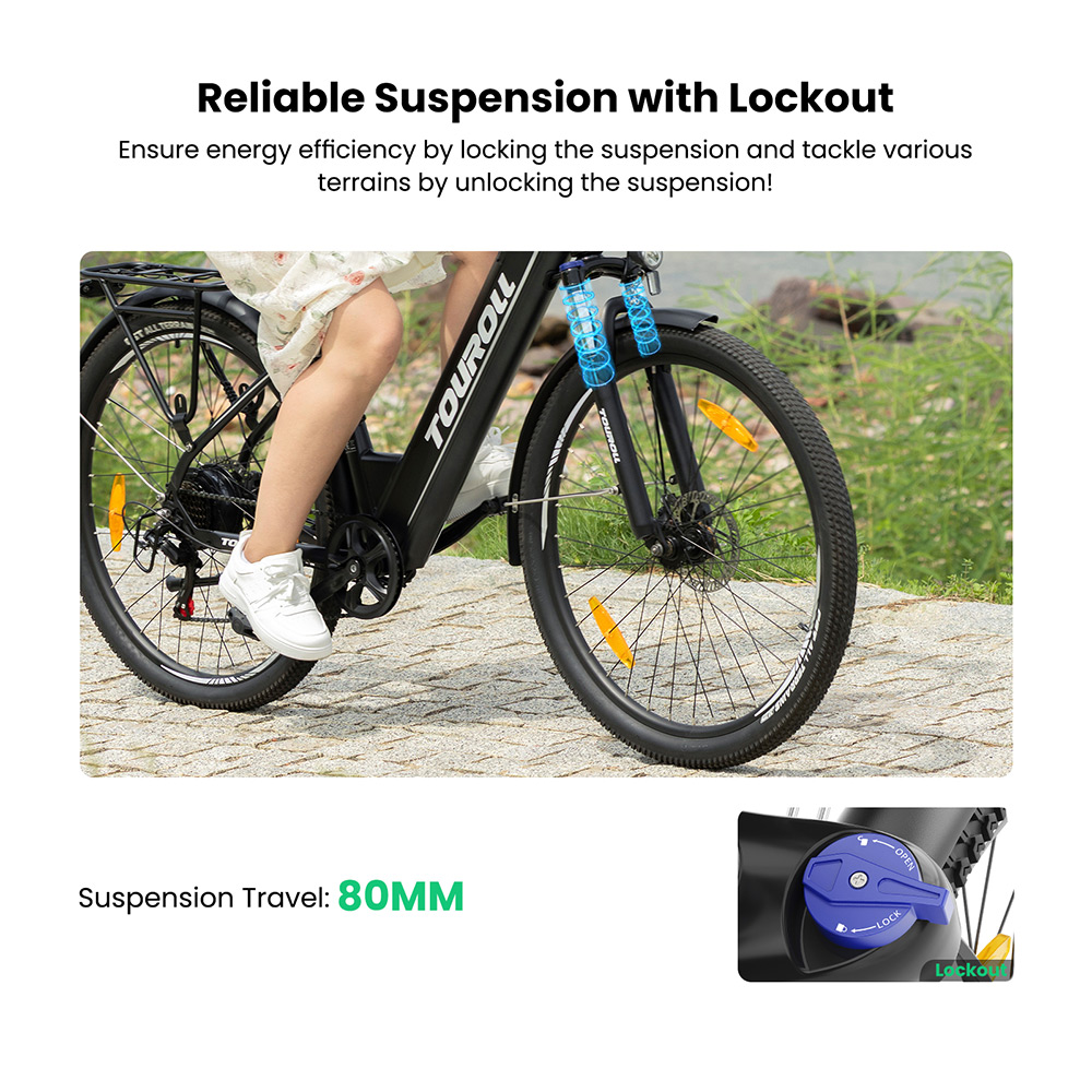 Touroll J1 ST Trekking Bike with 250W Motor  27 5in Wheels  561 6Wh Battery  100km Range  Mechanical Disc Brake
