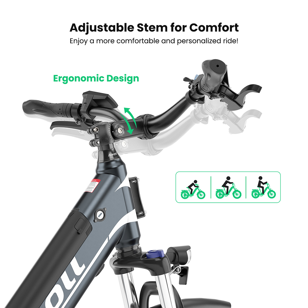 Touroll J1 ST Trekking Bike with 250W Motor  27 5in Wheels  561 6Wh Battery  100km Range  Mechanical Disc Brake