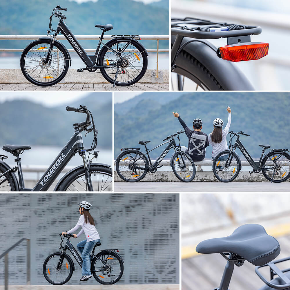 Touroll J1 ST Trekking Bike with 250W Motor 27 5in Wheels 561 6Wh Battery 100km Range Mechanical Disc Brake