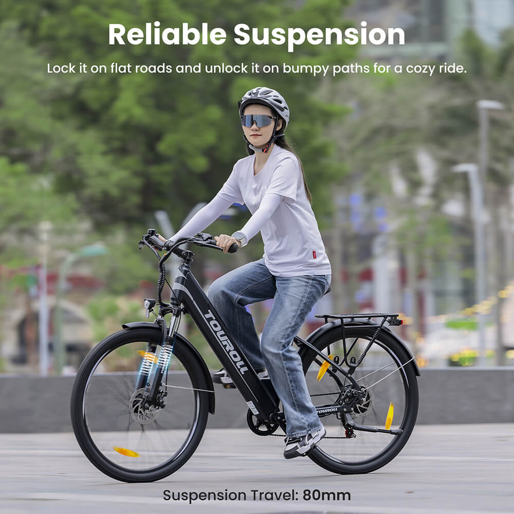 Touroll J1 ST Trekking Bike with 250W Motor 27 5in Wheels 561 6Wh Battery 100km Range Mechanical Disc Brake