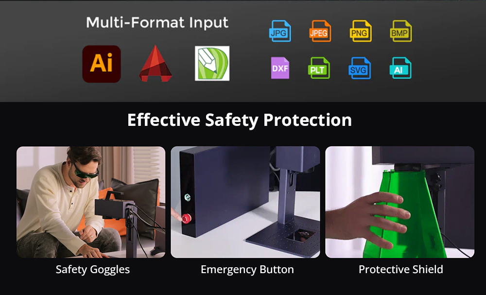 Gweike G2 20W Laser Engraver Electric Lift Edition Max 15000mm/s Engraving Speed 0 001mm Accuracy HD 8K Resolution Air Cool