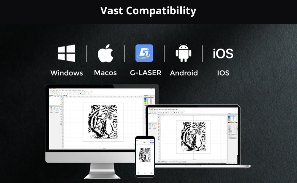 Gweike G2 20W Laser Engraver Electric Lift Edition Max 15000mm/s Engraving Speed 0 001mm Accuracy HD 8K Resolution Air Cool