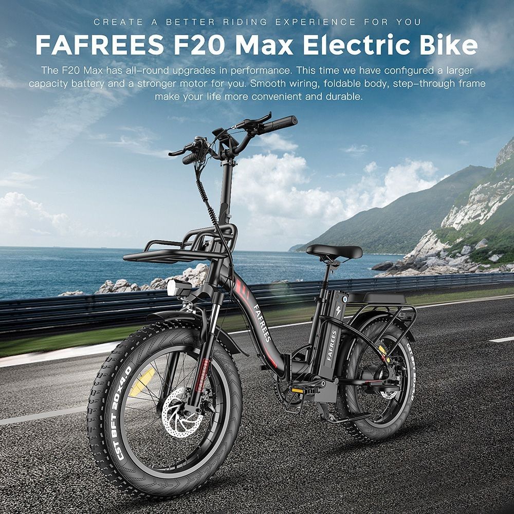 Fafrees F20 Max Electric Bike 20*4 0 Inch Fat Tire 500W Brushless Motor 48V 15Ah Battery 25km/h Speed Front