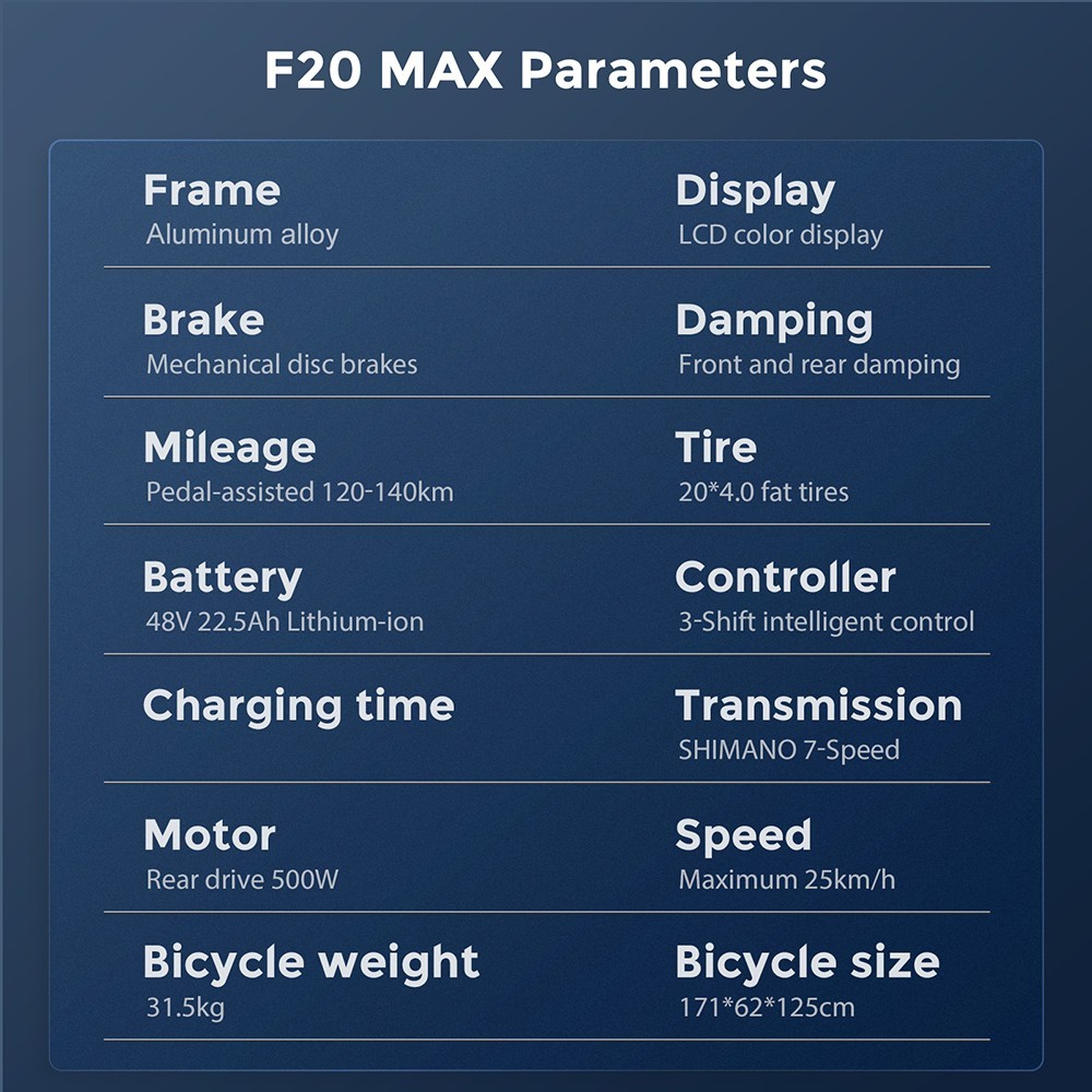 Fafrees F20 Max Electric Bike  20*4 0 Inch Fat Tire  500W Brushless Motor  48V 15Ah Battery  25km/h Speed  Front