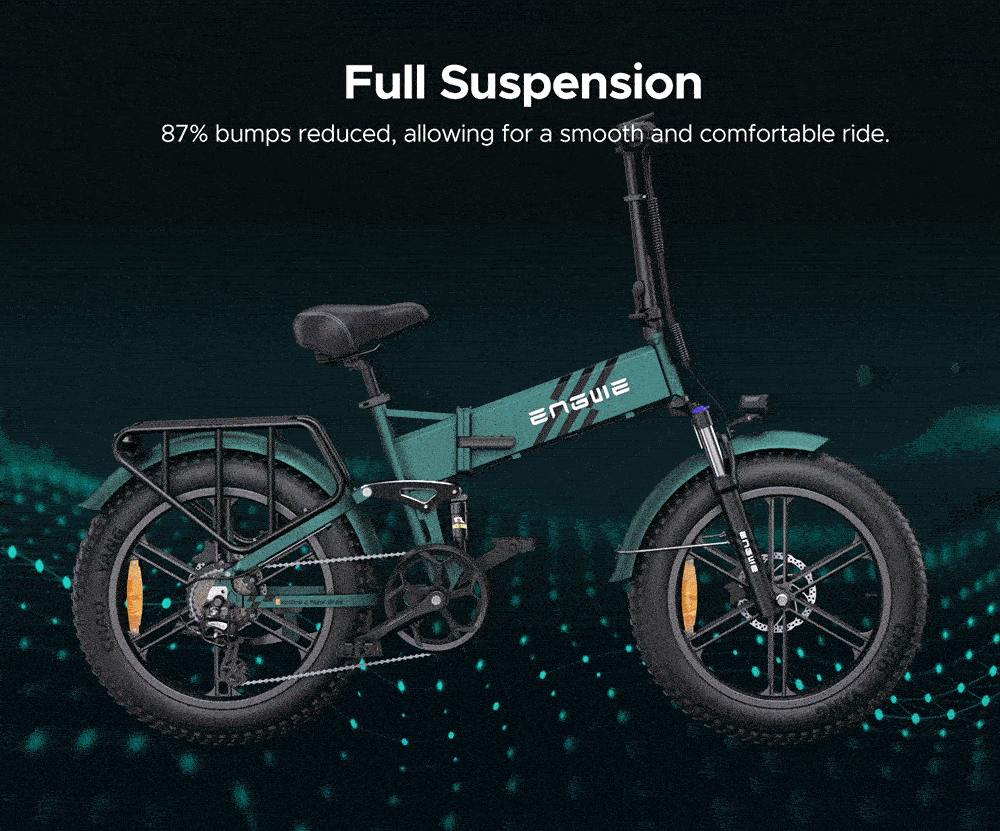 ENGWE ENGINE Pro 2 0 Folding Electric Bike  20*4 0 Inch Fat Tire  75Nm Torque  52V 16Ah Battery  25km/h Max Speed  100km Range