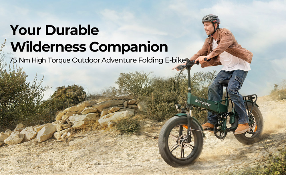 ENGWE ENGINE Pro 2 0 Folding Electric Bike  20*4 0 Inch Fat Tire  75Nm Torque  52V 16Ah Battery  25km/h Max Speed  100km Range
