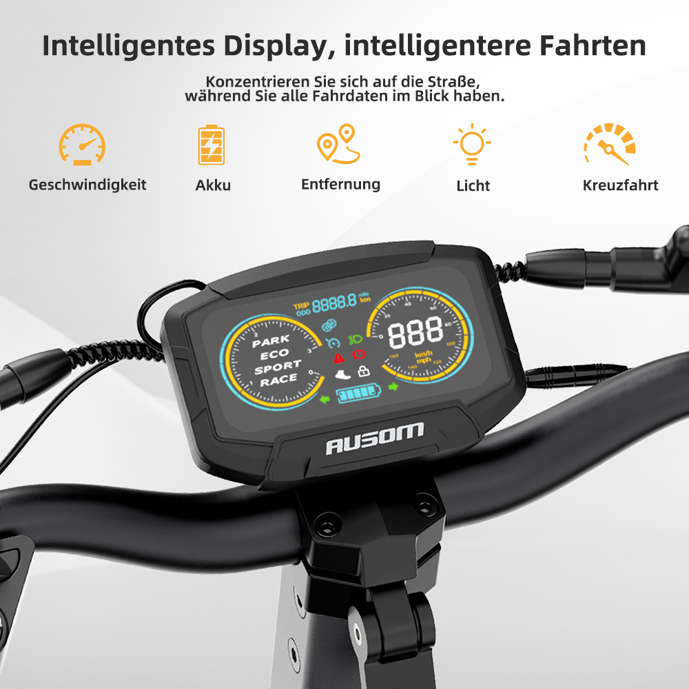 Ausom DT2 Pro Elektroroller  2*1100W Motor  52V 23 4Ah  10*3 0 Zoll Reifen  68 km/h Höchstgeschwindigkeit  115 km maximale Rei