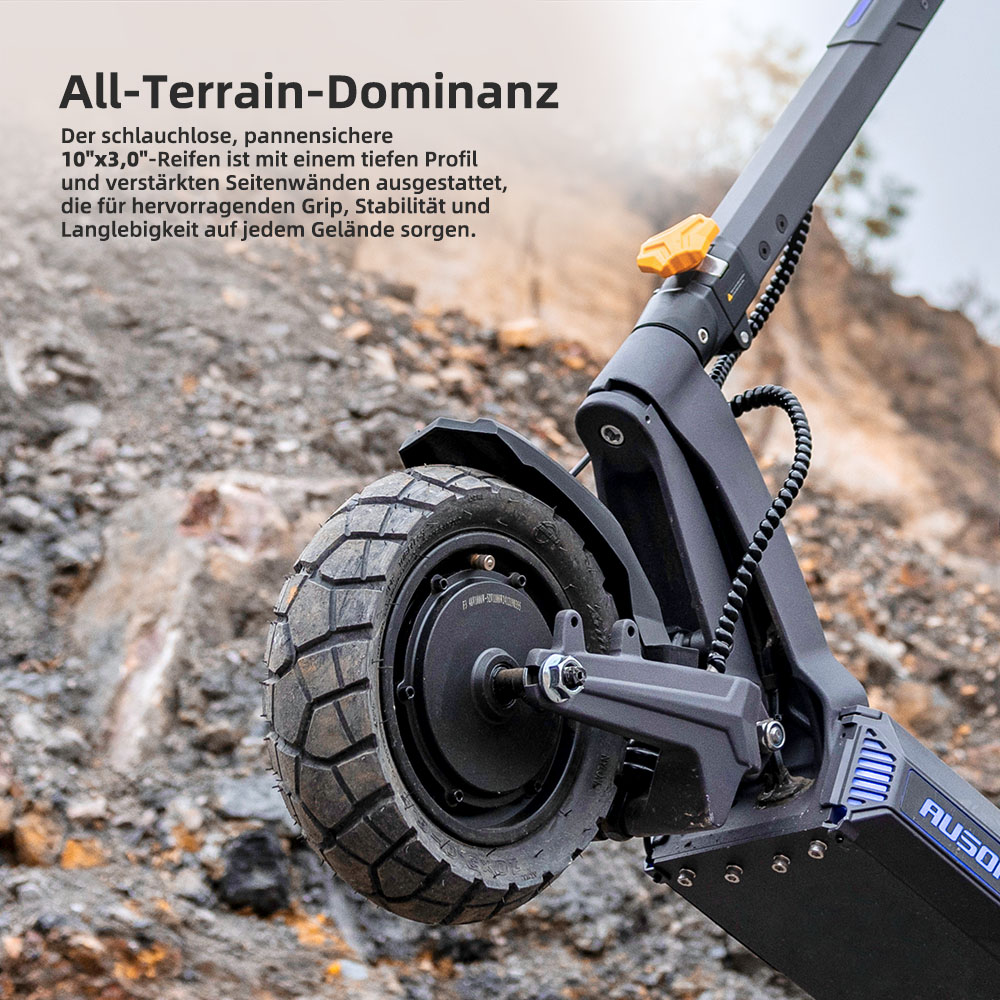 Ausom DT2 Pro Elektroroller  2*1100W Motor  52V 23 4Ah  10*3 0 Zoll Reifen  68 km/h Höchstgeschwindigkeit  115 km maximale Rei