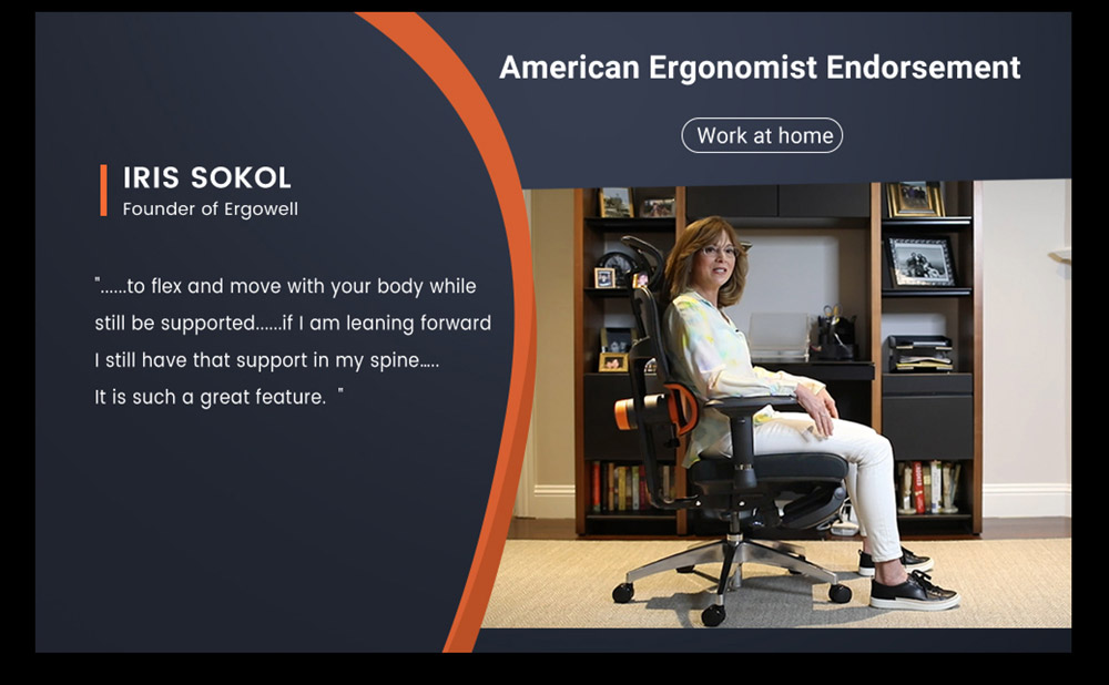 NEWTRAL NT001 Ergonomic Office Chair without Footrest with Fully Adaptive Lumbar Support