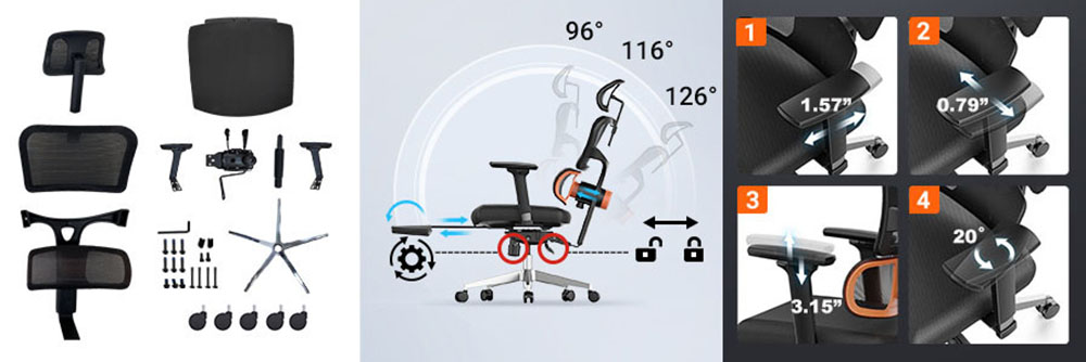 NEWTRAL NT002 Ergonomic Office Chair with Footrest