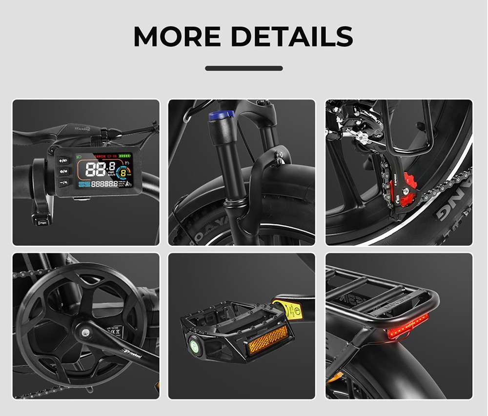 SAMEBIKE C05 Pro Electric Bike  500W Motor  36V 13Ah Battery  20*4-inch Tires  35km/h Max Speed  70km Max Range  Mechanical Dis