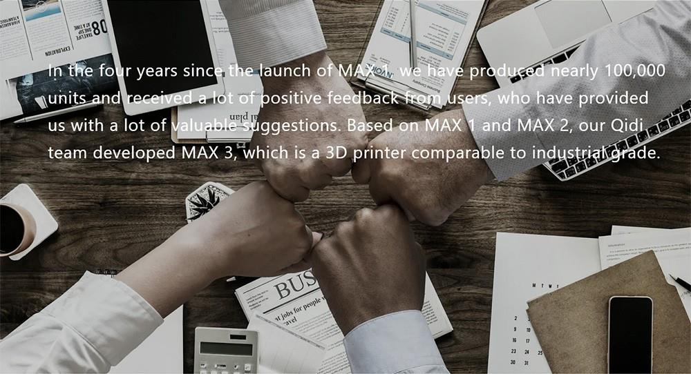 QIDI TECH X-Max 3 3D Printer Auto Levelling 600mm/s Printing Speed Flexible HF Board 325x325x315mm - UK Plug