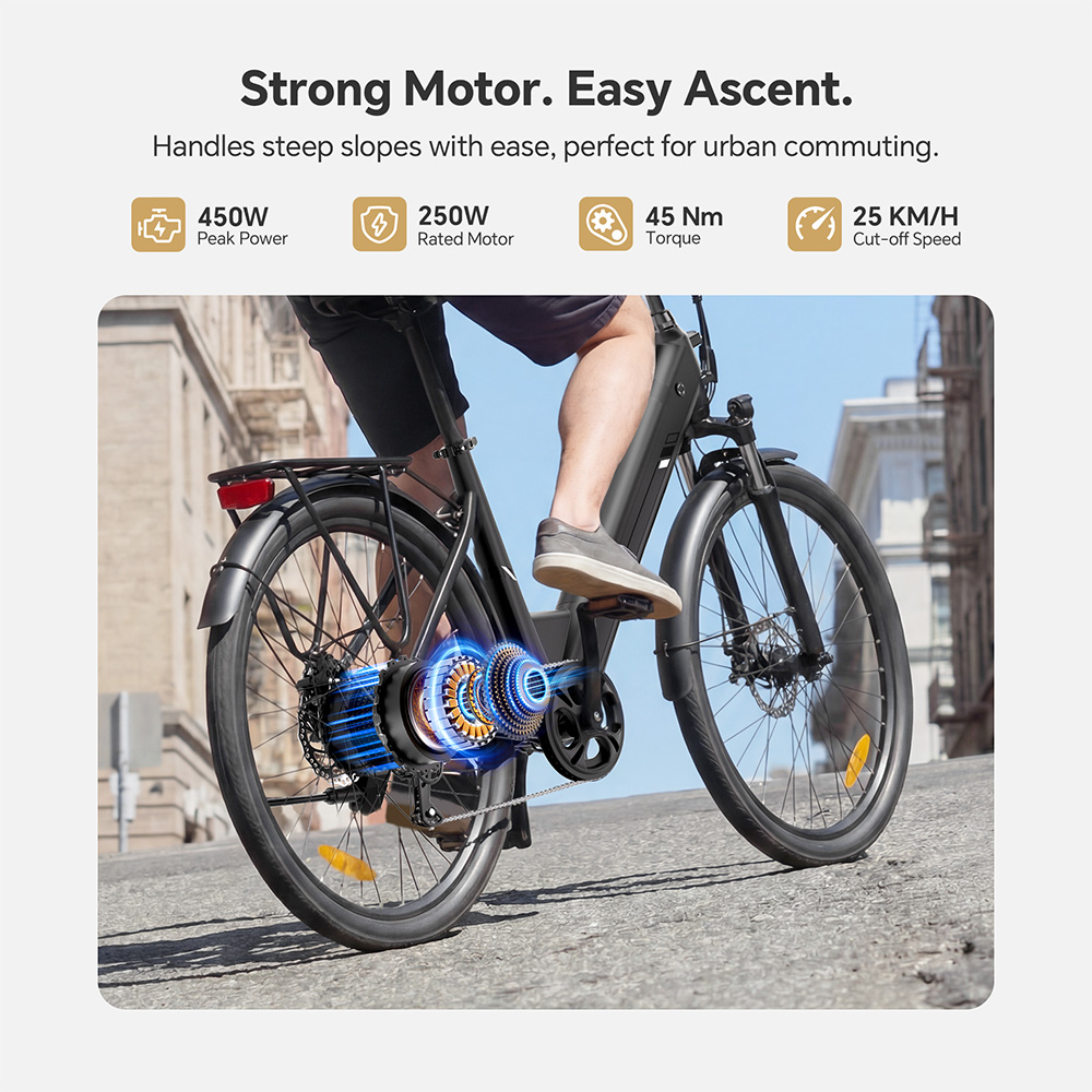 J2 Pro EU Plug Step-Thru 26in 36V15 6Ah 250W E-Bike