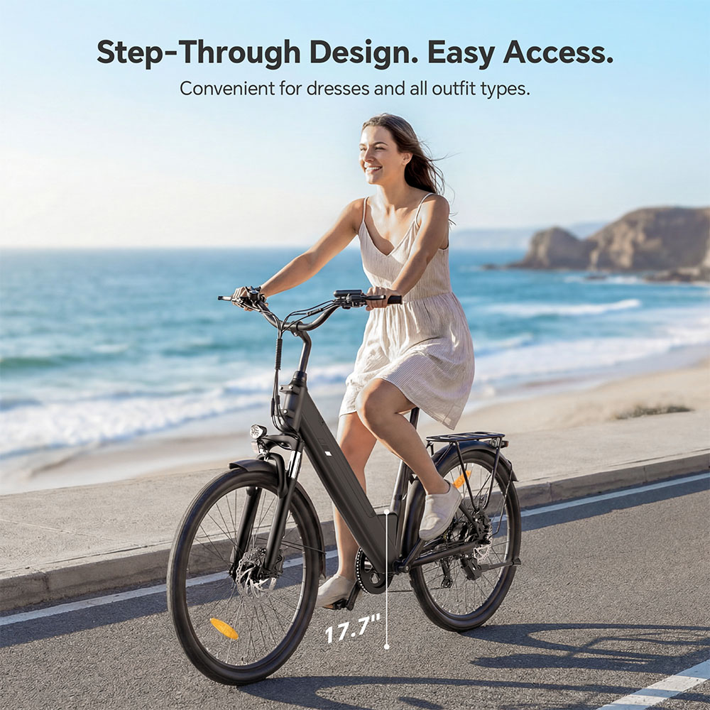 J2 Pro EU Plug Step-Thru 26in 36V15 6Ah 250W E-Bike