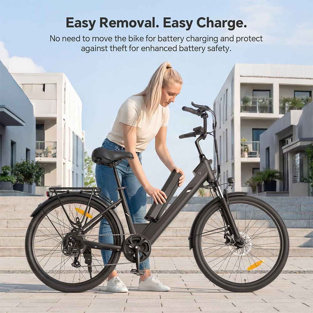 J2 Pro EU Plug Step-Thru 26in 36V15 6Ah 250W E-Bike