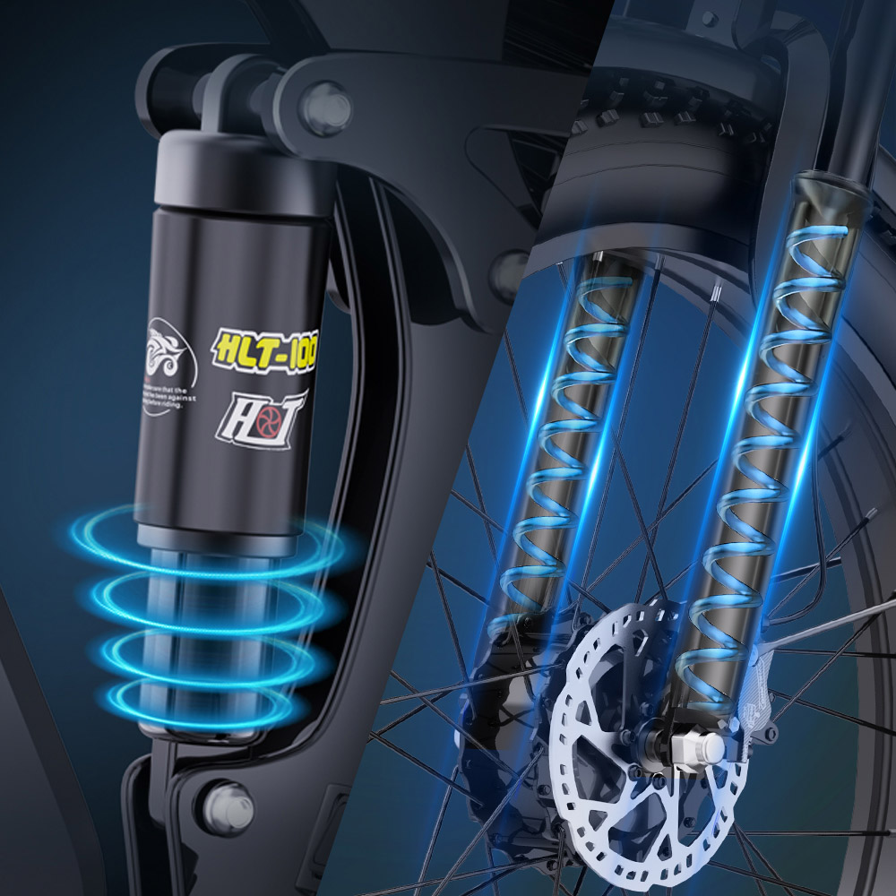 Ridstar E26 Pro Electric Bike 1000W*2 Motor 48V 23Ah Battery 26*4 Inch Fat Tires 49km/h Max Speed 75km Range Dual Hydraul