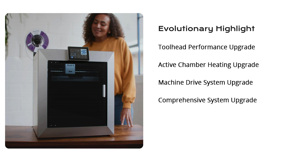 QIDI TECH PLUS4 3D Printer 1080P Camera 305*305*280mm Multi-metal Composite Nozzle New Toolhead System Dual-layer Insulati