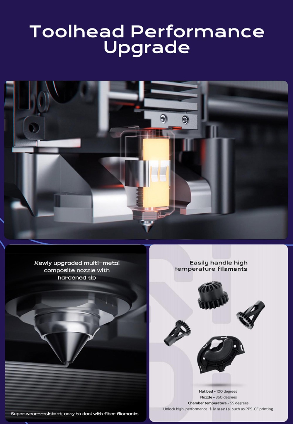 QIDI TECH PLUS4 3D Printer 1080P Camera 305*305*280mm Multi-metal Composite Nozzle New Toolhead System Dual-layer Insulati