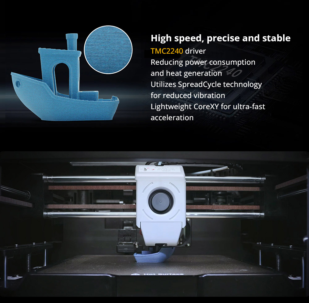 QIDI TECH Q1 Pro 3D Printer 600mm/s Max 60°C Heated Chamber 350°C High-Temp Printing Tri-metal Hot-end Auto Leveling Fi