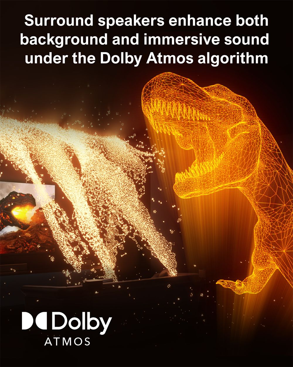 ULTIMEA Poseidon D80 7 1 Channel Soundbar Subwoofer Speaker Kit Dolby Atmos 460W Peak Power APP Control 10 Bands Equalizer