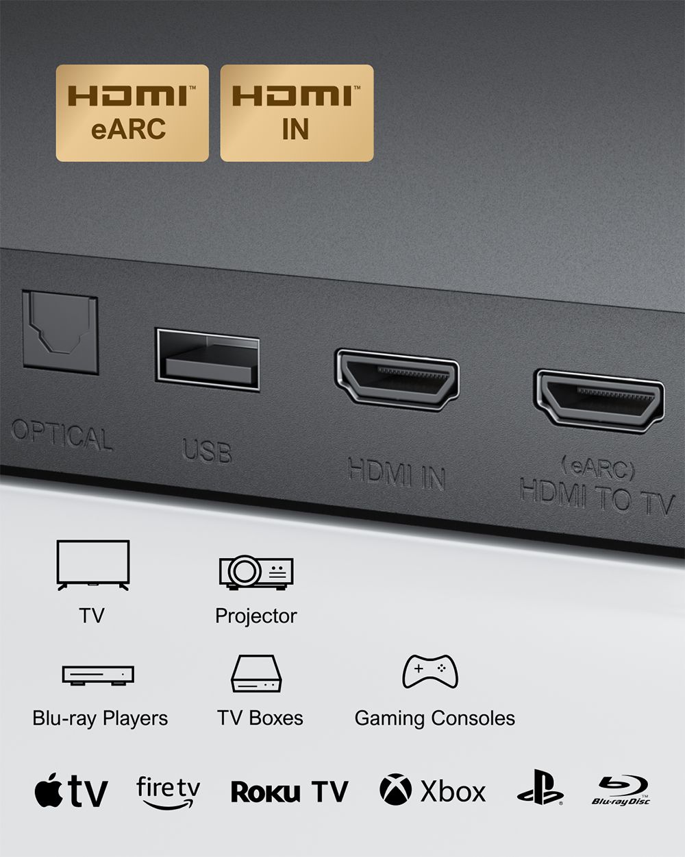 ULTIMEA Poseidon D80 7 1 Channel Soundbar Subwoofer Speaker Kit Dolby Atmos 460W Peak Power APP Control 10 Bands Equalizer