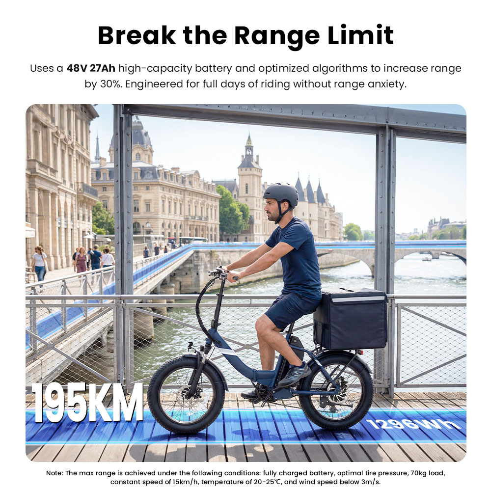 S3 Pro Blue EU Plug Step-Thru 20in 48V 27Ah 250W E-Bike