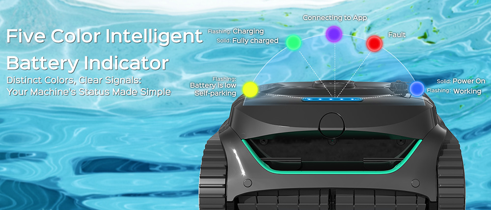 WYBOT C2 Cordless Pool Robot Vacuum  Wall and Waterline Cleaning  Dual Cleaning Filtration  for Inground Pools Up to 1614Sq ft  Black Green