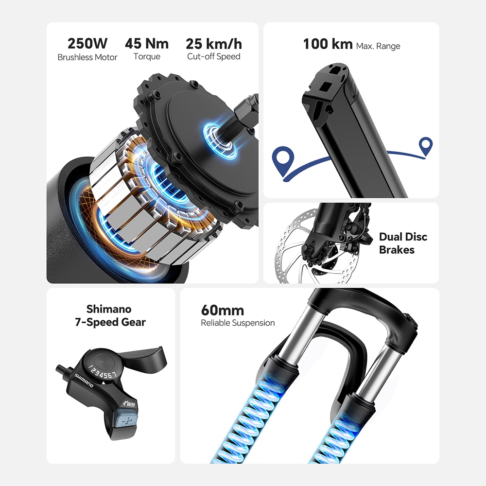 J2 EU Plug High-Step 26in 36V15 6Ah 250W E-Bike