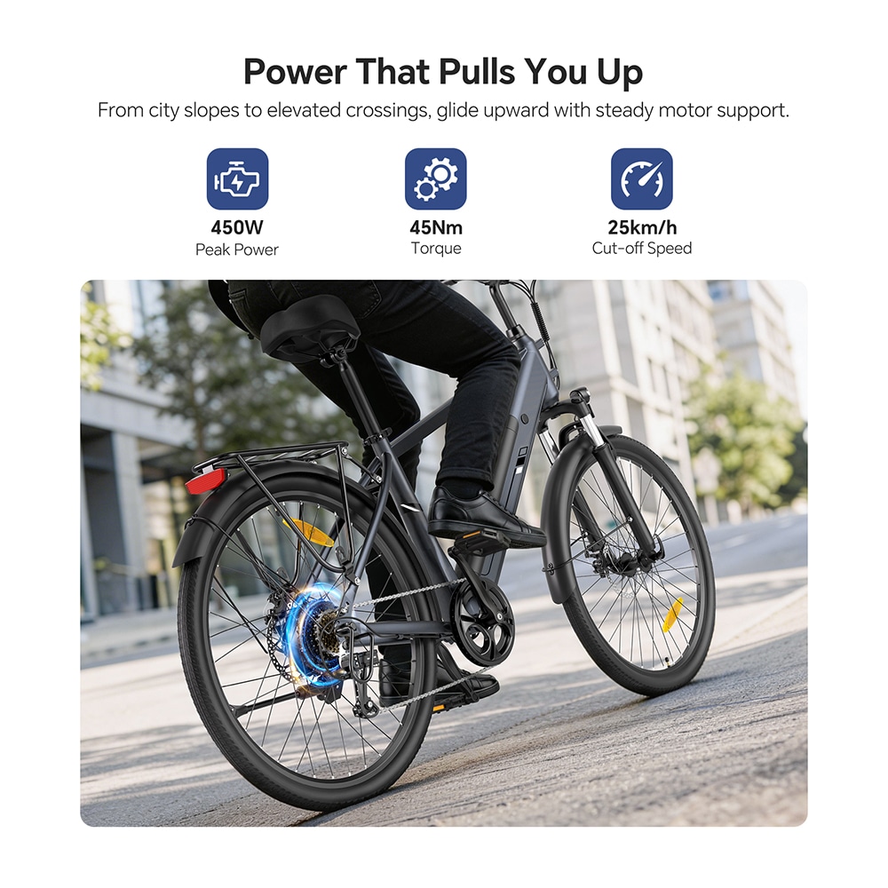 J2 EU Plug High-Step 26in 36V15 6Ah 250W E-Bike
