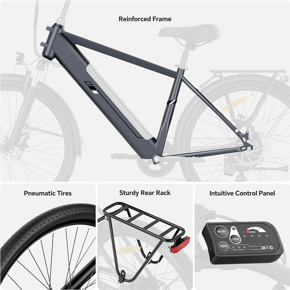 J2 EU Plug High-Step 26in 36V15 6Ah 250W E-Bike