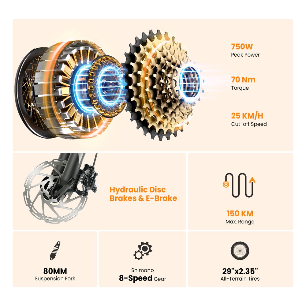 U2 Pro EU Plug 29in 48V15Ah E-Bike