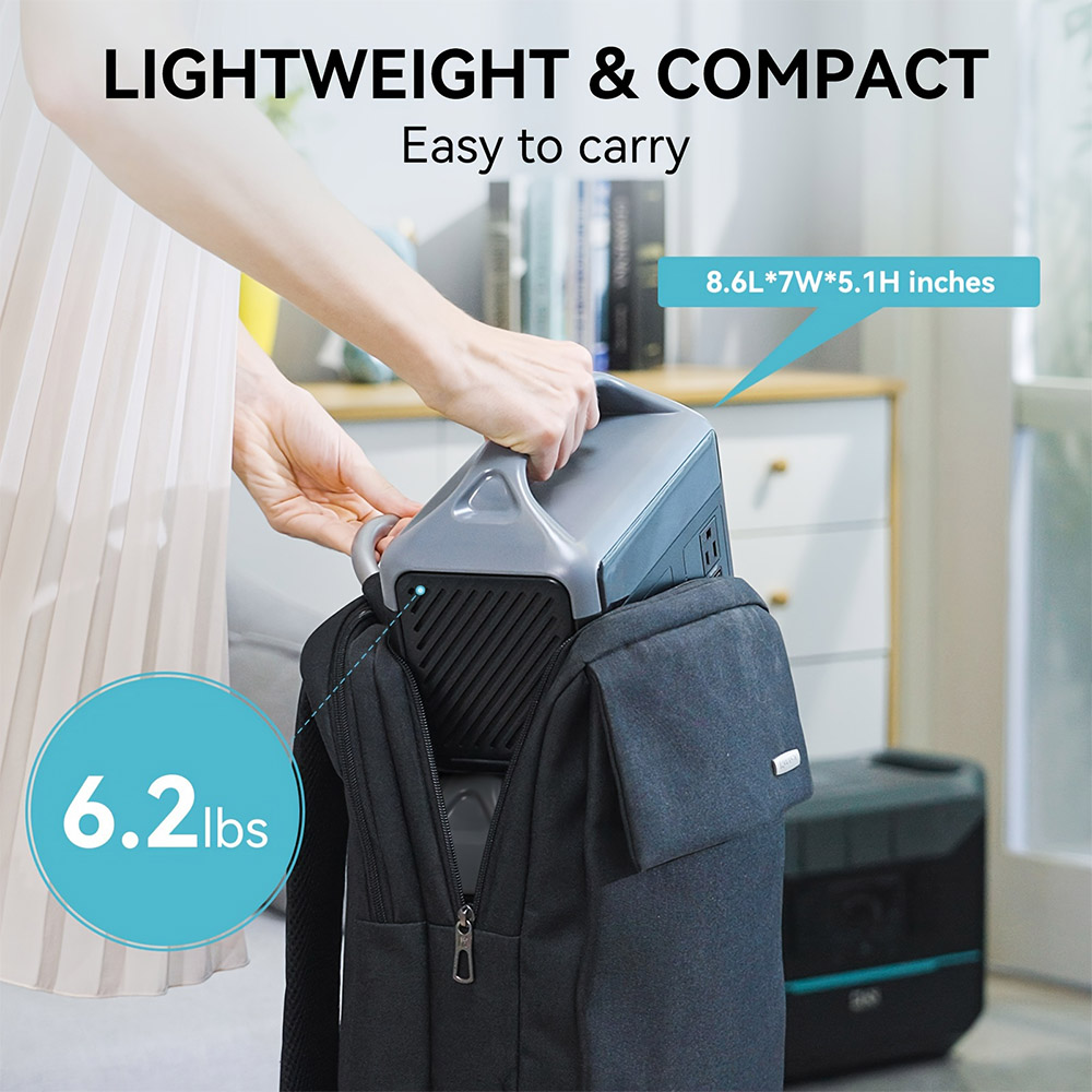 DaranEner NEOZ Portable Power Station, 300W 179.2Wh LiFePO4 Battery, LED Fashlight, 1.5hrs Fast Charging, Outdoor Solar Generator