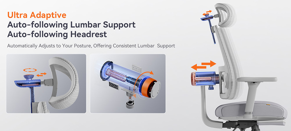 Newtral MagicH-GPRO Ergonomic Chair with Footrest - High Back Desk Chair