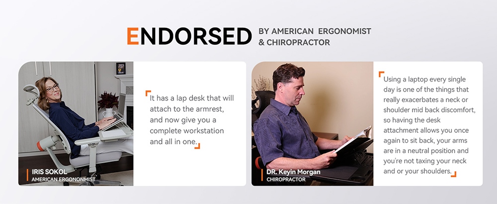 NEWTRAL LAPD Detachable Workstation Desktop for MagicH-BP/MagicH-BPro Ergonomic Chair Gray - UK Plug