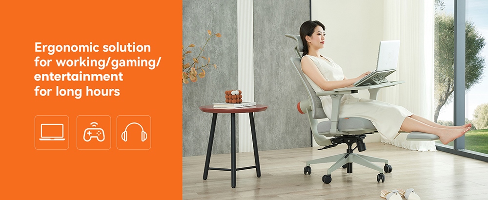 NEWTRAL LAPD Detachable Workstation Desktop for MagicH-BP/MagicH-BPro Ergonomic Chair Gray - UK Plug